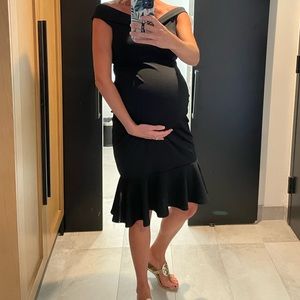 Asos off the shoulder maternity dress